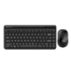 Coconut Quartz Wireless Keyboard Mouse Combo, 82 Key Compact Design