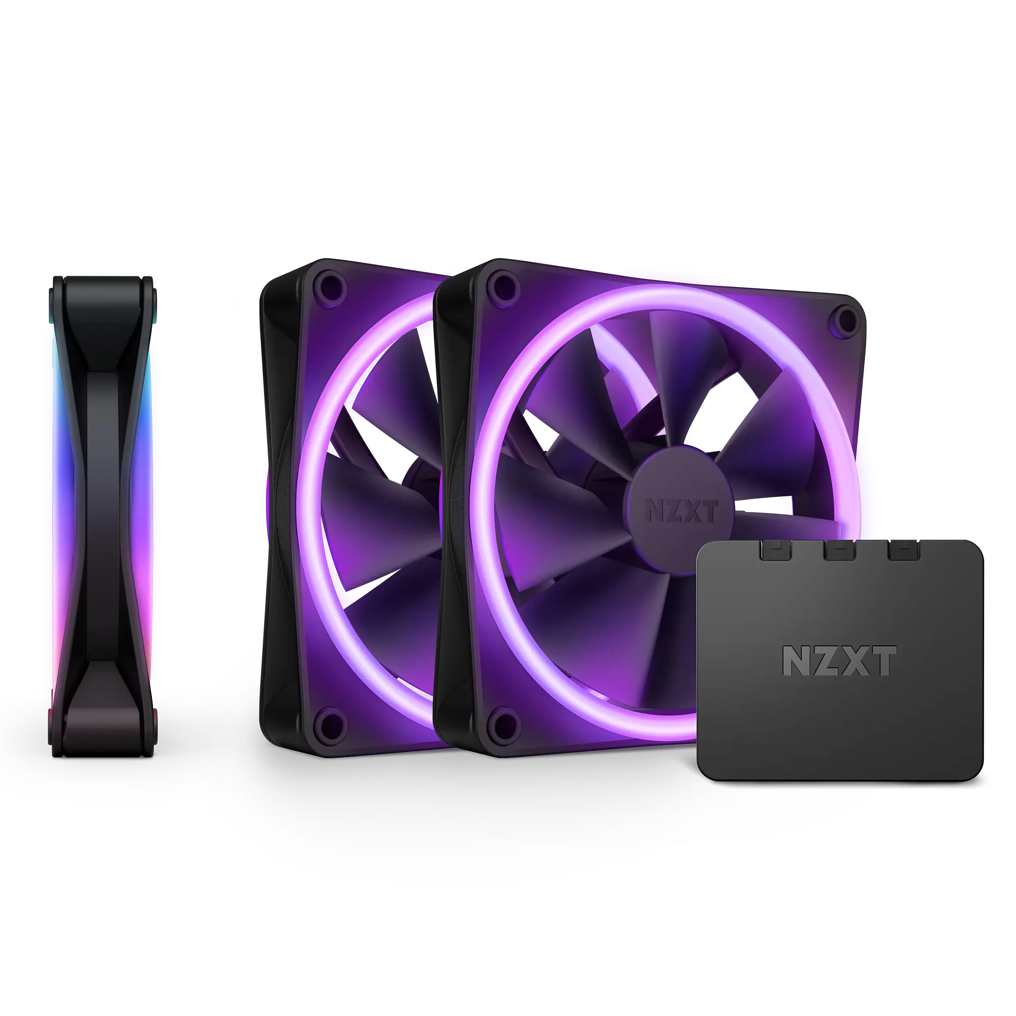 NZXT F120RGB Duo - 120mm Dual-sided RGB Fan - Triple Pack (Black